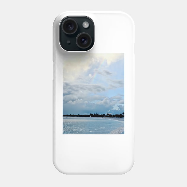 Rainbow at Grace Bay Beach Phone Case by Scubagirlamy