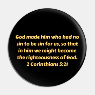 Bible Verse 2 Corinthians 5:21 Pin