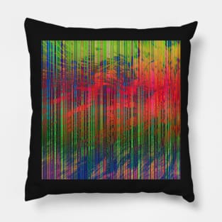 Digital Colorful Lines Pillow