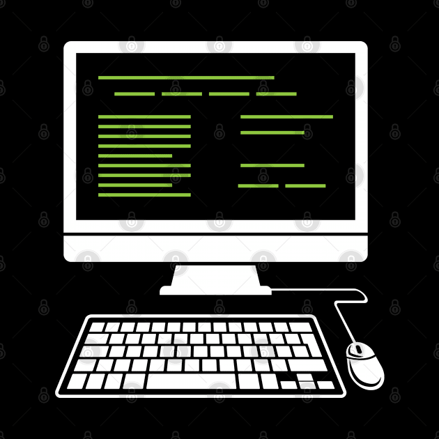 Desktop Computer Coder - Funny Programming by Shirtbubble