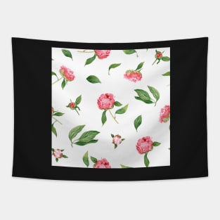 Romantic watercolor Peonies Tapestry