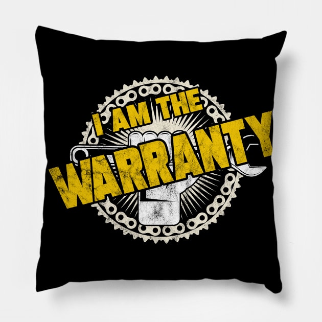 I Am The Warranty Funny Car Enthusiast, Car Mechanic Auto Mechanic Pillow by QualityDesign