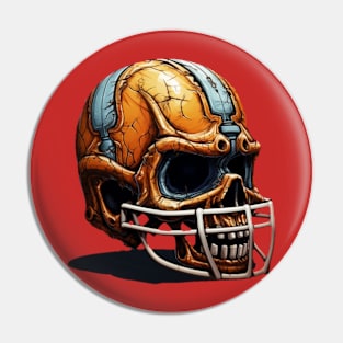 Skull with helmet Pin