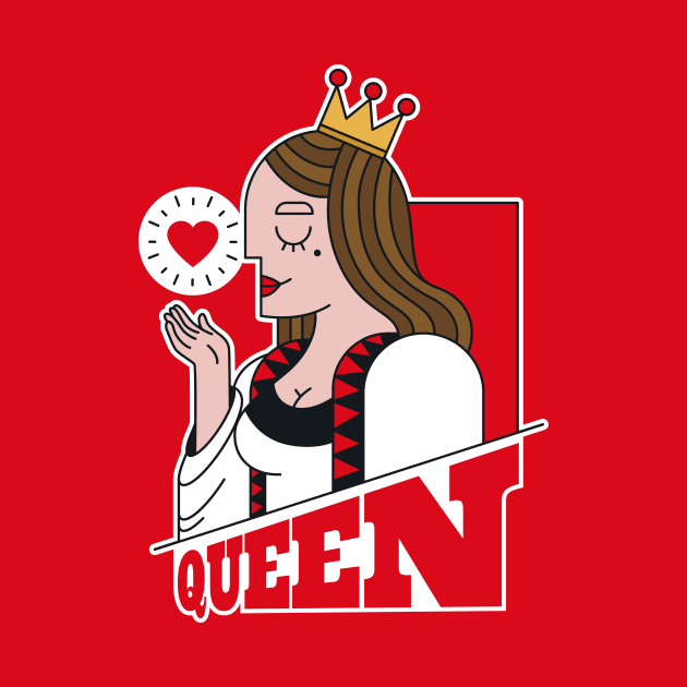 Queen of Hearts | Fun Valentine Queen by SLAG_Creative