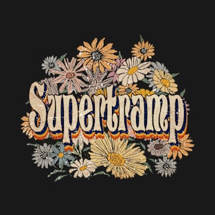 Vintage Supertramp Flowers Name Personalized Birthday T-Shirt