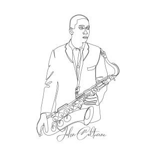 Coltrane one line art jazz T-Shirt