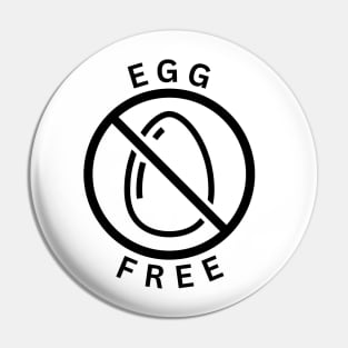 Egg free - Egg allergy Pin