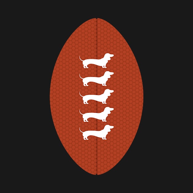 Dachshund Football by sqwear