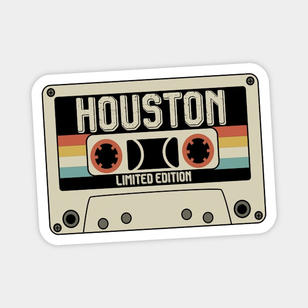 Houston - Limited Edition - Vintage Style Magnet by Debbie Art