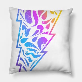 colorful abstract bolt illustration Pillow