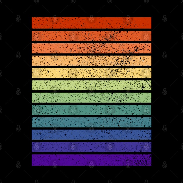 Vintage Distressed Gay Pride Colors by Muzehack