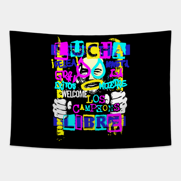 Lucha Libre Tapestry by 2 souls