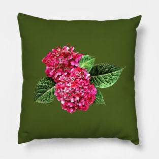 Dark Pink Hydrangea Pillow