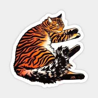 Fluffy Peaceful Tabby Tiger Magnet