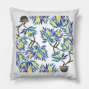 Lemon Bonsai Orange Pillow