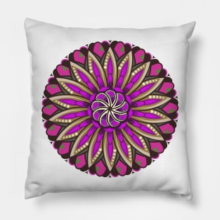 Mandala Flower Bohemian Pastel Art Colorful Paisley Pillow