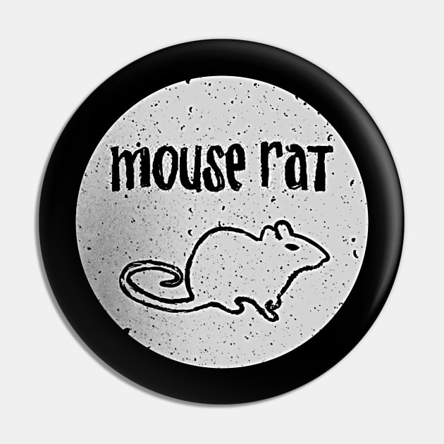 Mouse Rat Parks and Rec Band Shirt Black Circle Pin by truefriend