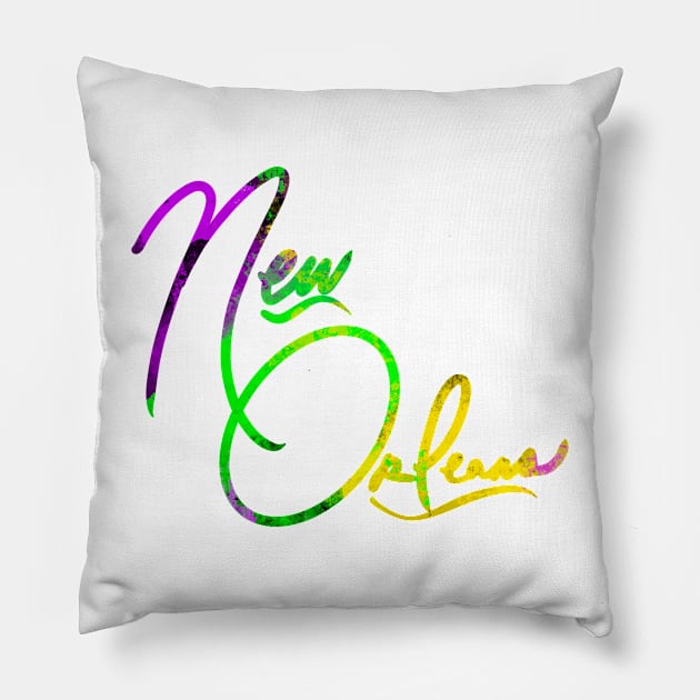 Mardi Gras New Orleans Pillow by Stephanie Kennedy 