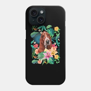 Tropical Basset Hound Phone Case