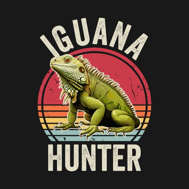 Iguana Hunter Retro Vintage by Visual Vibes