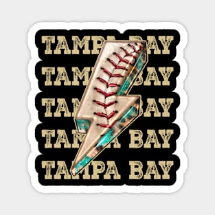 Aesthetic Design Tampa Bay Gifts Vintage Styles Baseball Magnet