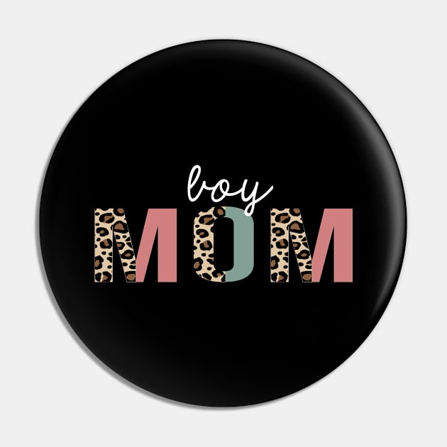 boy mom Leopard Print Funny Gift Pin by HeroGifts