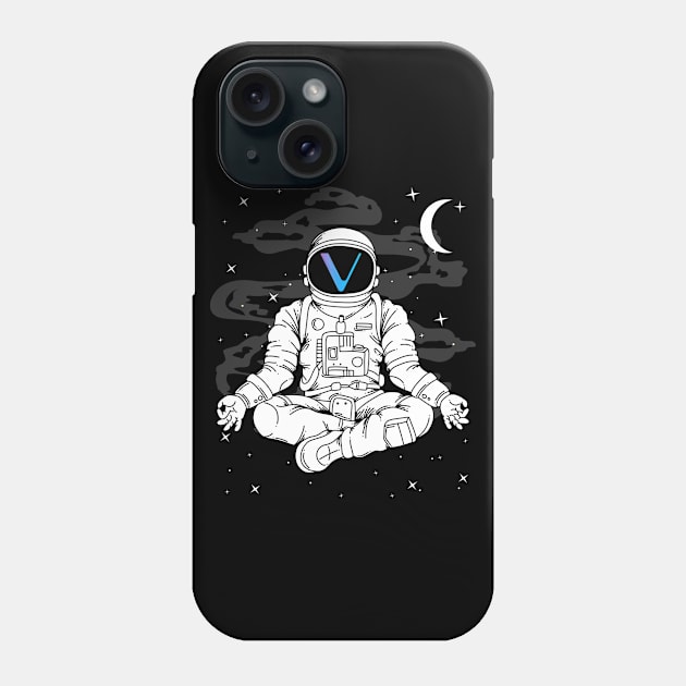 Astronaut Yoga Vechain VET Coin To The Moon Crypto Token Cryptocurrency Blockchain Wallet Birthday Gift For Men Women Kids Phone Case by Thingking About