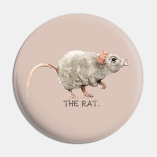 Year of the Rat Watercolor Illustration Pin