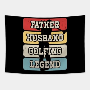 Father Husband Golfing Legend T Shirt For Men Tapestry