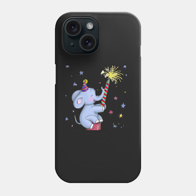 Happy New Year Elephant Phone Case by Shadowbyte91