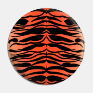 Tiger Skin Striped Pattern in Papaya Orange Pin