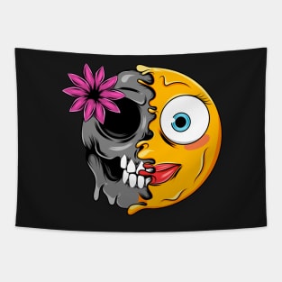 Flower Girl Zombie Emoji Tapestry