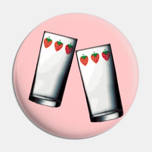 Nana strawberry glasses - Pixel Art #002 Pin