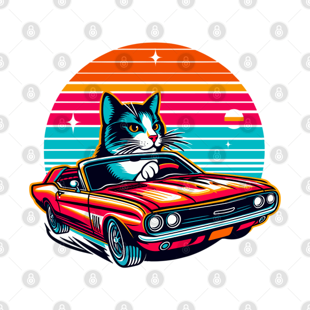 Funny Cat driving a car by Vehicles-Art