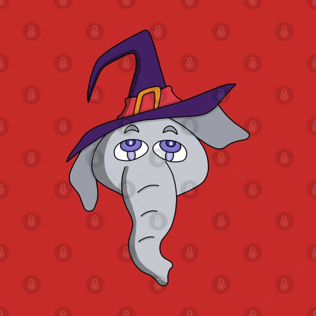 Cute Witch Elephant by DiegoCarvalho