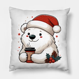 Cute Polar Bear Chirstmas Pillow