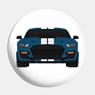 Shelby GT500 2020 Performance-Blue + White Stripes Pin