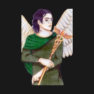 Archangel Raphael the Healer- Dark Green T-Shirt