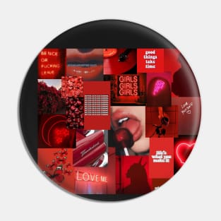 red aesthetic collage Pin