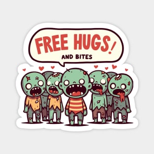 Free hugs and bites - zombie kids Magnet