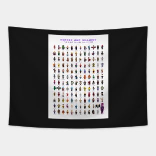 8-Bit Heroes and Villains Tapestry