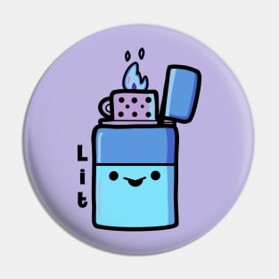 Little Blue Lighter Pin