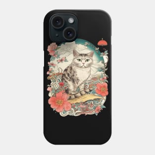 cat ukiyoe Phone Case