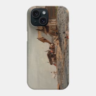 Salmon Fishery Village by Albert Bierstadt Phone Case