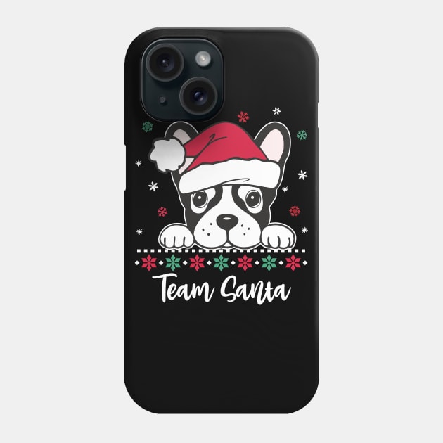 Team Santa Christmas Frenchie Phone Case by FloraLi