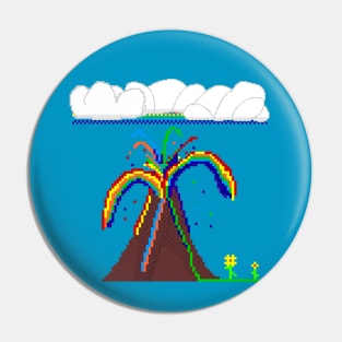 Rainbow Volcano Pin