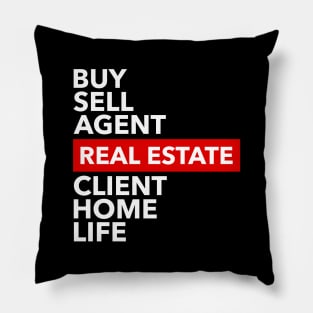 Real Estate Words Pillow