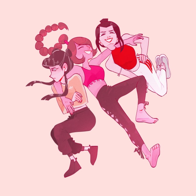 Azula, Mei, and Ty Lee by marxandria