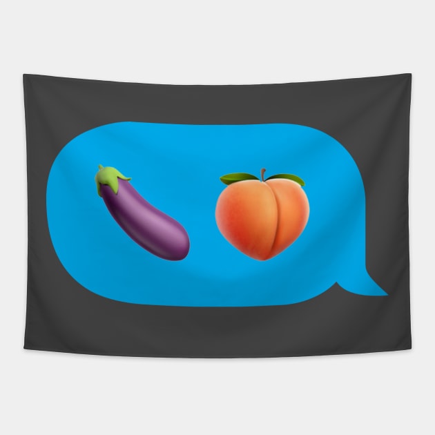 Eggplant and Peach Tapestry by PaletteDesigns