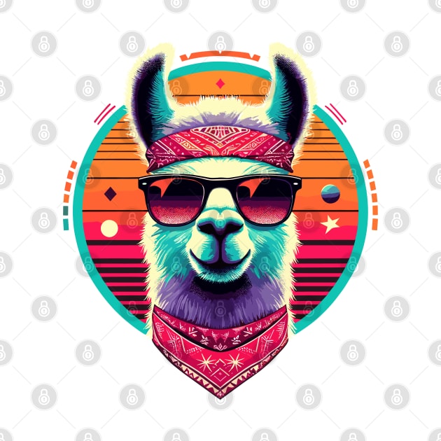 Retro Llama - Vintage Llama by JessArty